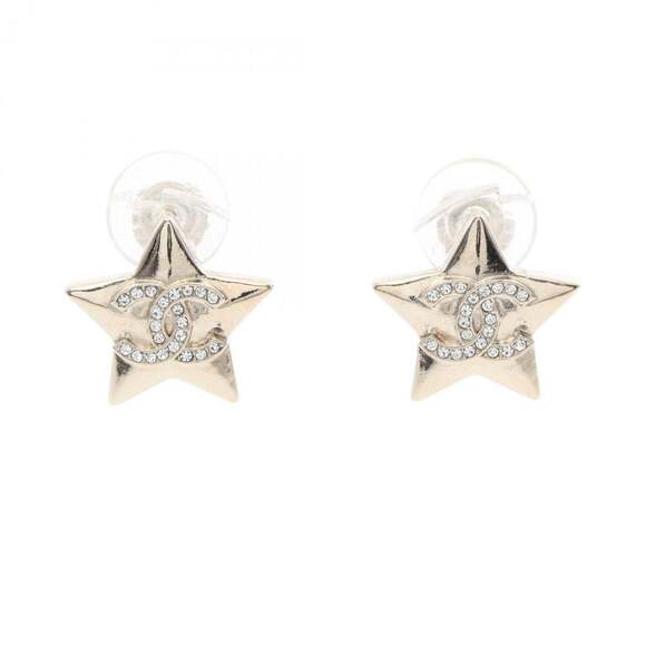 CHANEL White Logo Earrings - Picture 1 of 5